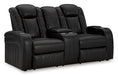 Caveman Den Power Reclining Sofa - Black/Gray