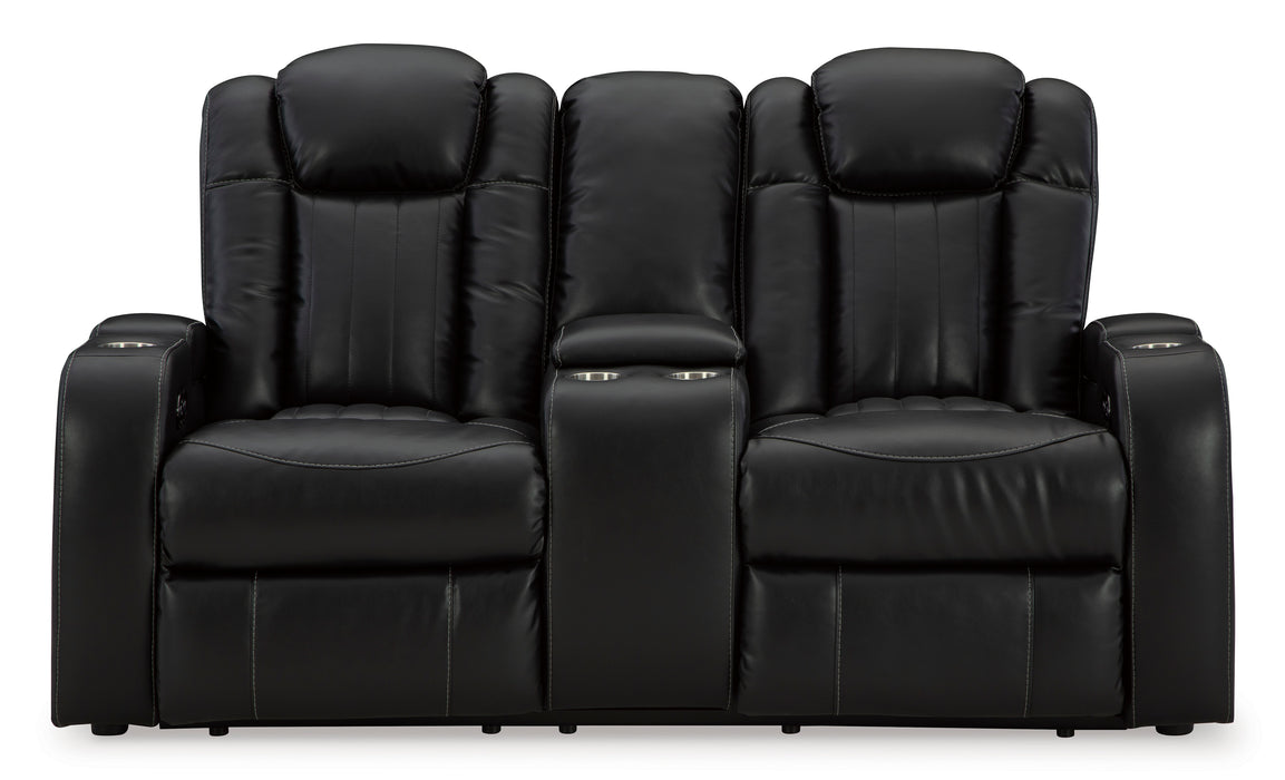 Caveman Den Power Reclining Loveseat with Console
