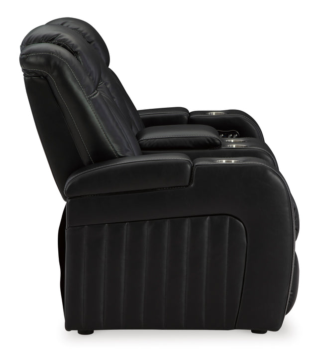 Caveman Den Power Reclining Loveseat with Console