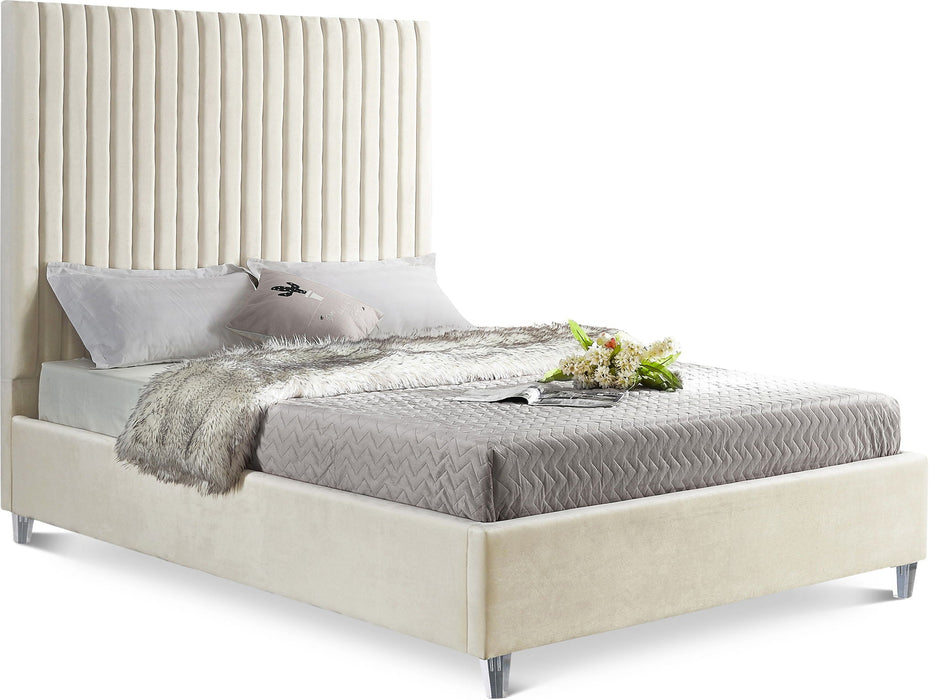 Candace Velvet Upholstered Bed