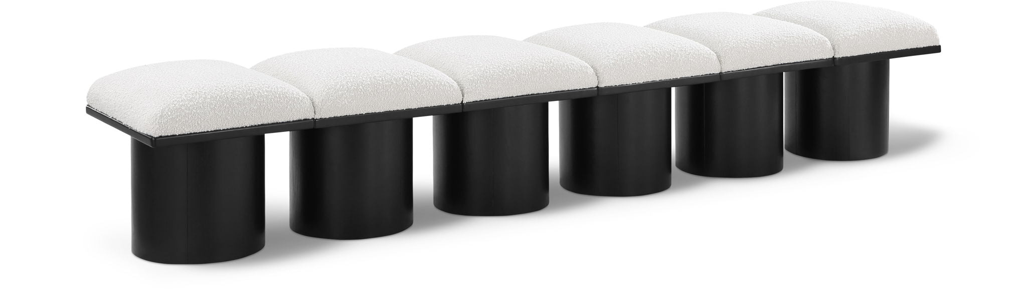 Pavilion Boucle Fabric Upholstered 6pc. Modular Bench