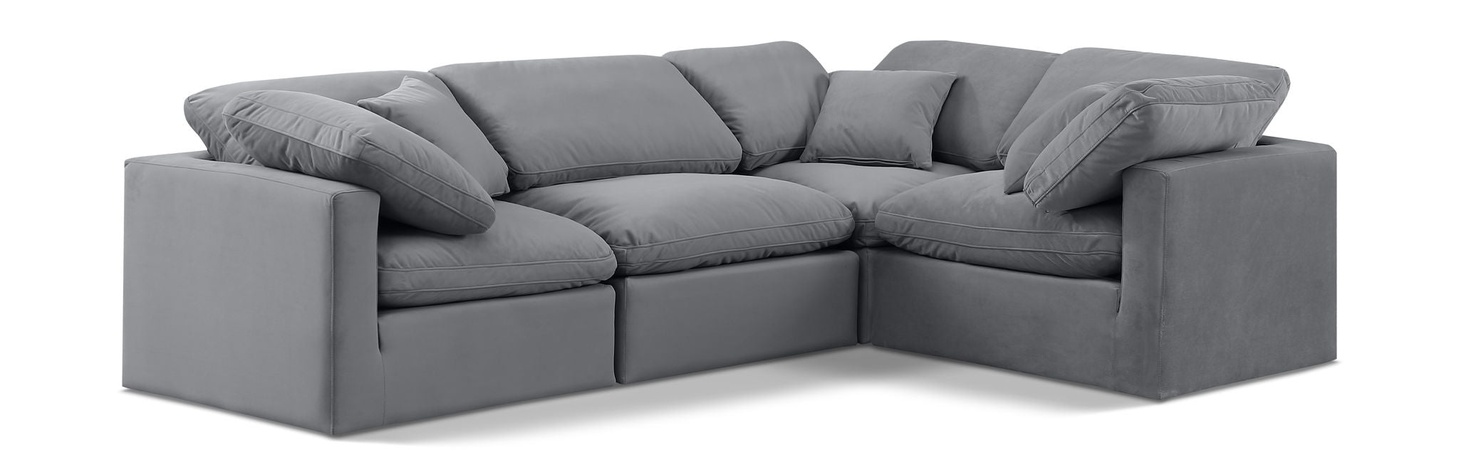 Indulge 105" Velvet Upholstered 4pc. Modular Sectional