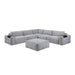 9155GY*61L1ROT 6-Piece Modular Sectional with Ottoman