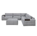 9155GY*61L1ROT 6-Piece Modular Sectional with Ottoman