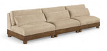 Turin 120" Chenille Fabric Upholstered 3pc. Modular Sofa