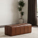 Farrell Faux Leather Upholstered Bench Brown