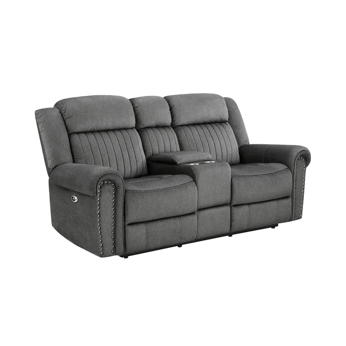 Brennen Power Double Reclining Love Seat with Center Console