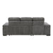 Dadeville 2-Piece Sectional with Pull-out Bed, Stools and Left Chaise with Hidden Storage
