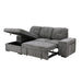 Dadeville 2-Piece Sectional with Pull-out Bed, Stools and Left Chaise with Hidden Storage