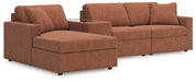 Modmax 4-Piece Sectional with Chaise - LAF Corner Chaise, Armless Chair, Console with Storage, RAF Corner Chair