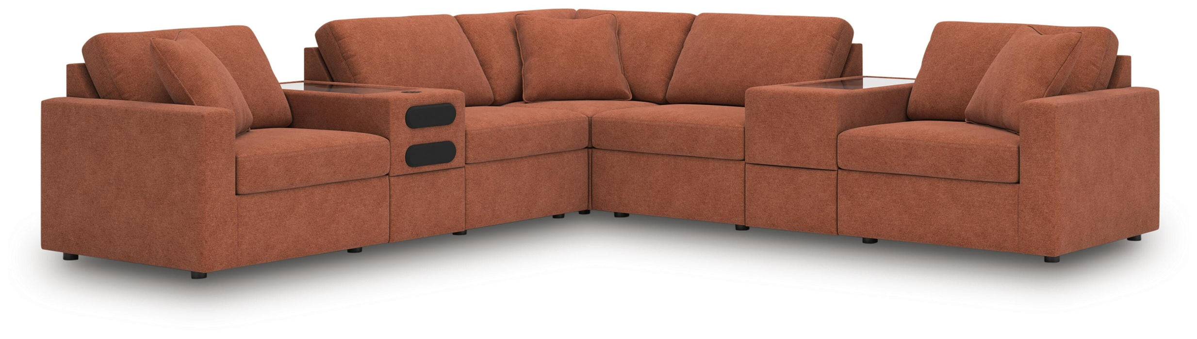 Modmax 7-Piece Balanced Sectional with Audio and Storage Consoles
