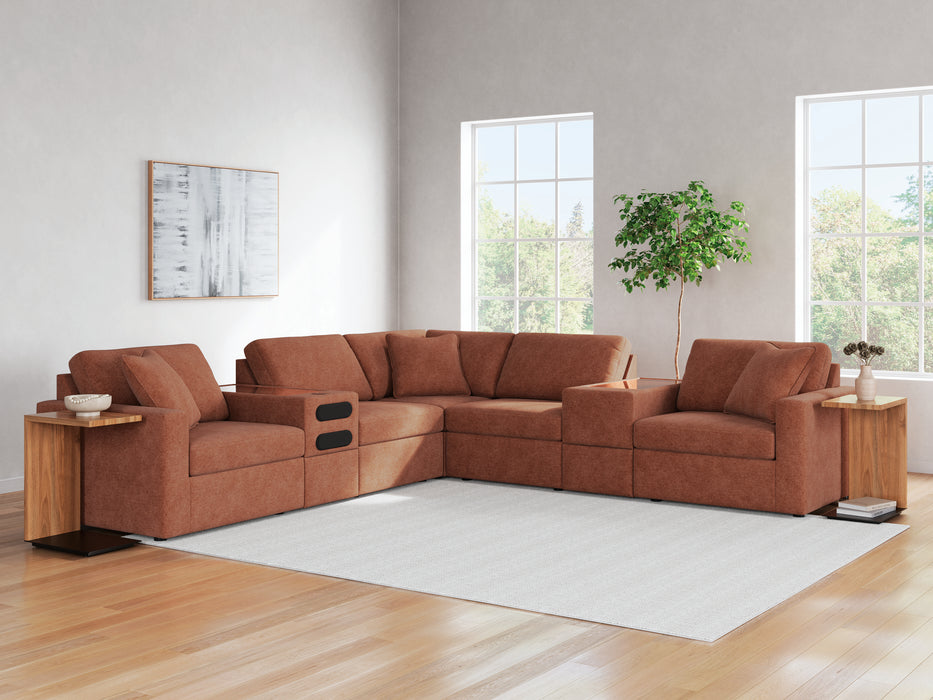 Modmax 7-Piece Balanced Sectional with Audio and Storage Consoles