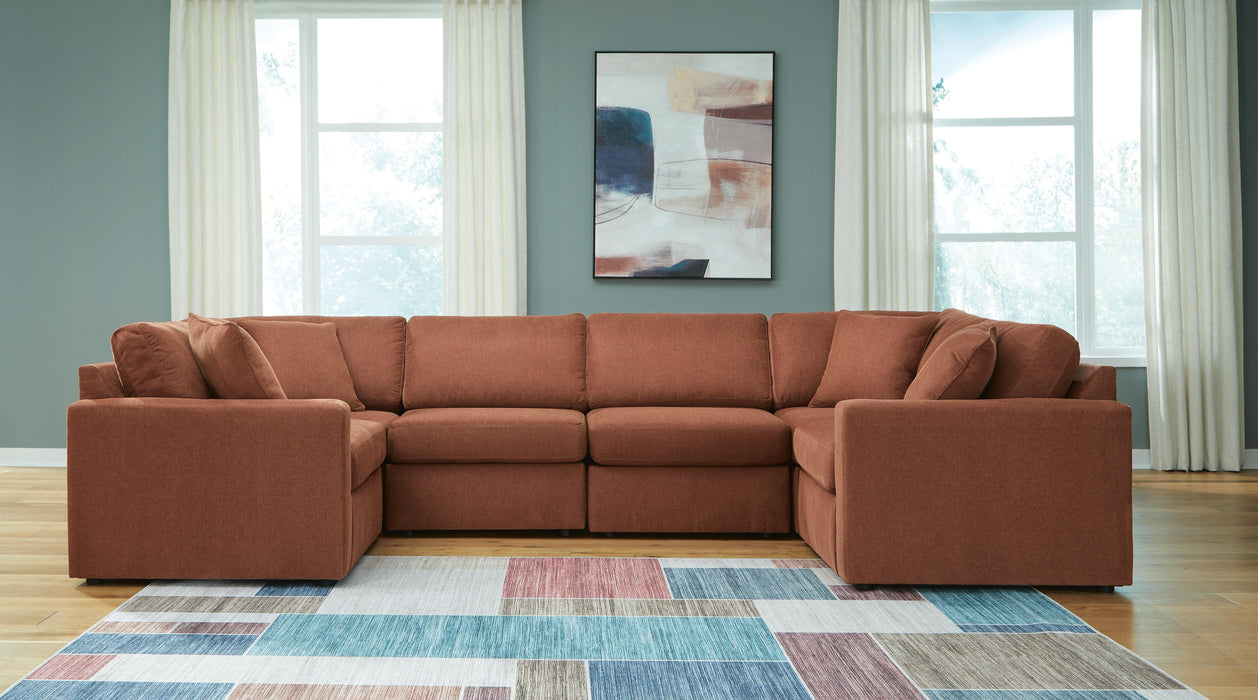 Modmax 6-Piece Sectional - 2 Armless Chairs, LAF Corner Chair, RAF Corner Chair, 2 Wedges