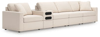 Modmax 5-Piece Sectional - 2 Armless Chairs, Console with Audio System, LAF Corner Chair, RAF Corner Chair