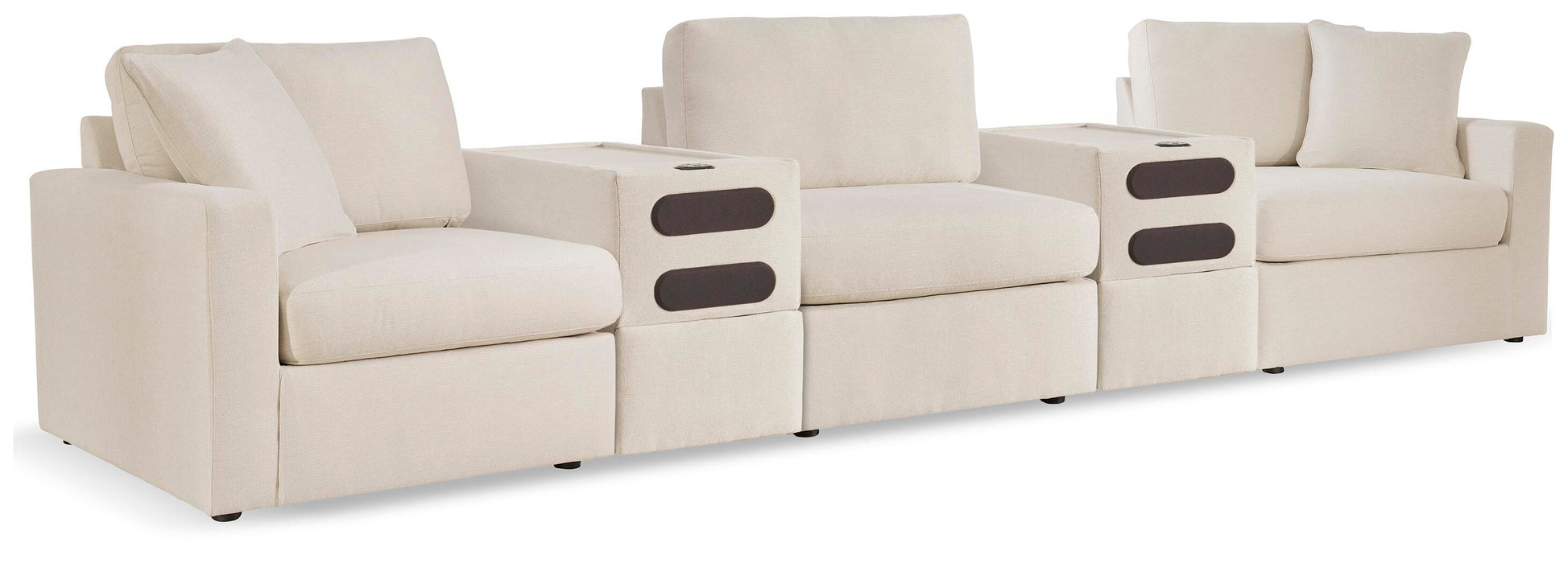 Modmax 5-Piece Sectional - Armless Chair, 2 Consoles with Audio System, LAF Corner Chair, RAF Corner Chair