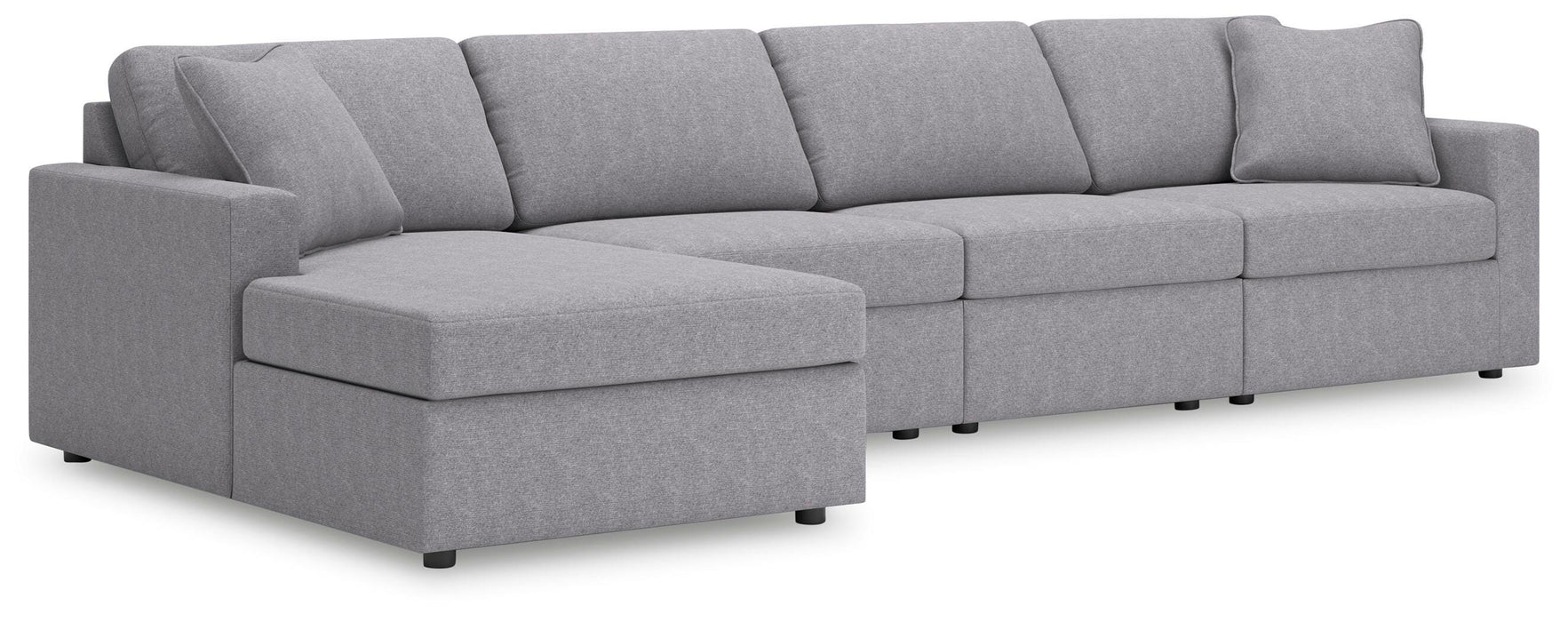 Modmax 4-Piece Sectional with Chaise - LAF Corner Chaise, 2 Armless Chairs, RAF Corner Chair