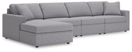 Modmax 4-Piece Sectional with Chaise - LAF Corner Chaise, 2 Armless Chairs, RAF Corner Chair