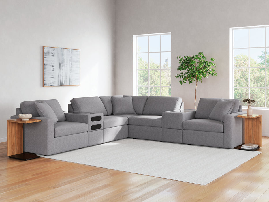 Modmax 7-Piece Balanced Sectional with Audio and Storage Consoles