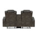 Tabor Power Double Reclining Love Seat with Center Console, Power Headrests, Storage Arms and Cup Holders