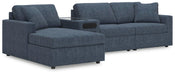 Modmax 4-Piece Sectional with Chaise - LAF Corner Chaise, Armless Chair, Console with Audio System, RAF Corner Chair