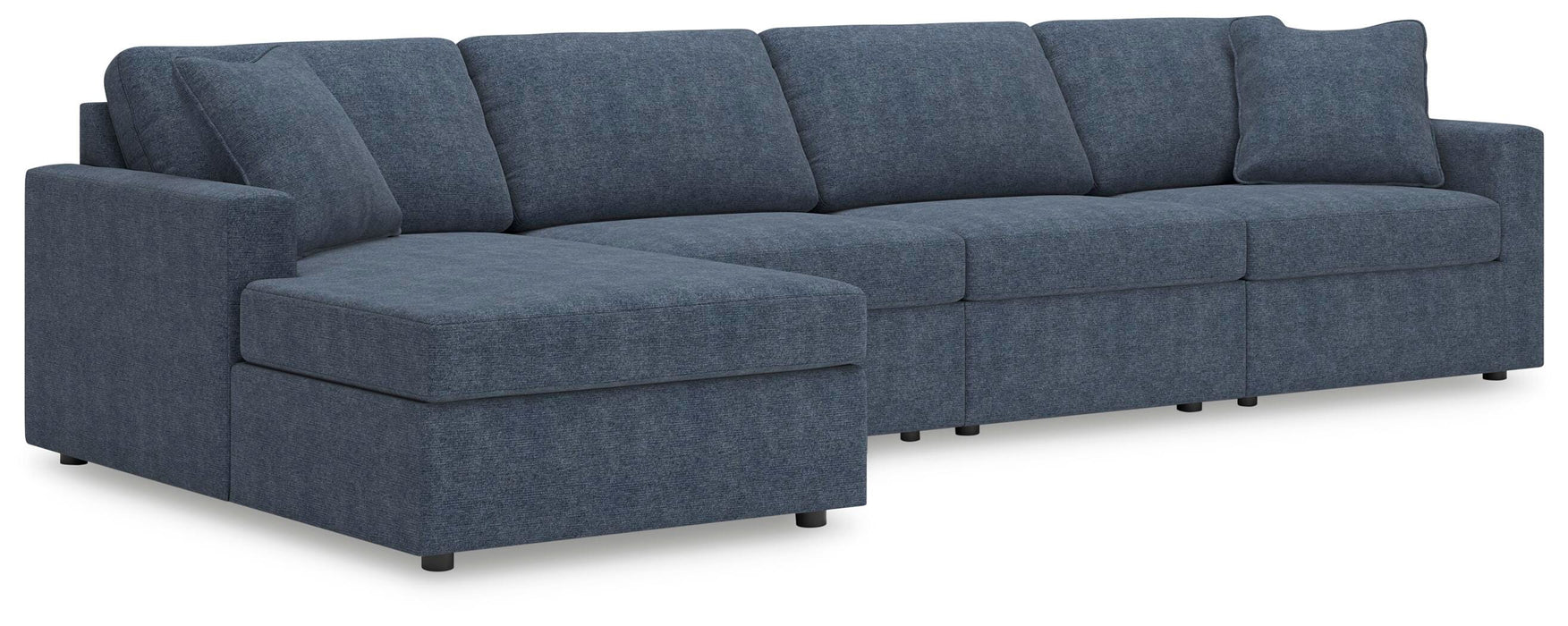 Modmax 4-Piece Sectional with Chaise - LAF Corner Chaise, 2 Armless Chairs, RAF Corner Chair