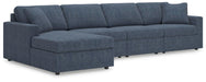 Modmax 4-Piece Sectional with Chaise - LAF Corner Chaise, 2 Armless Chairs, RAF Corner Chair