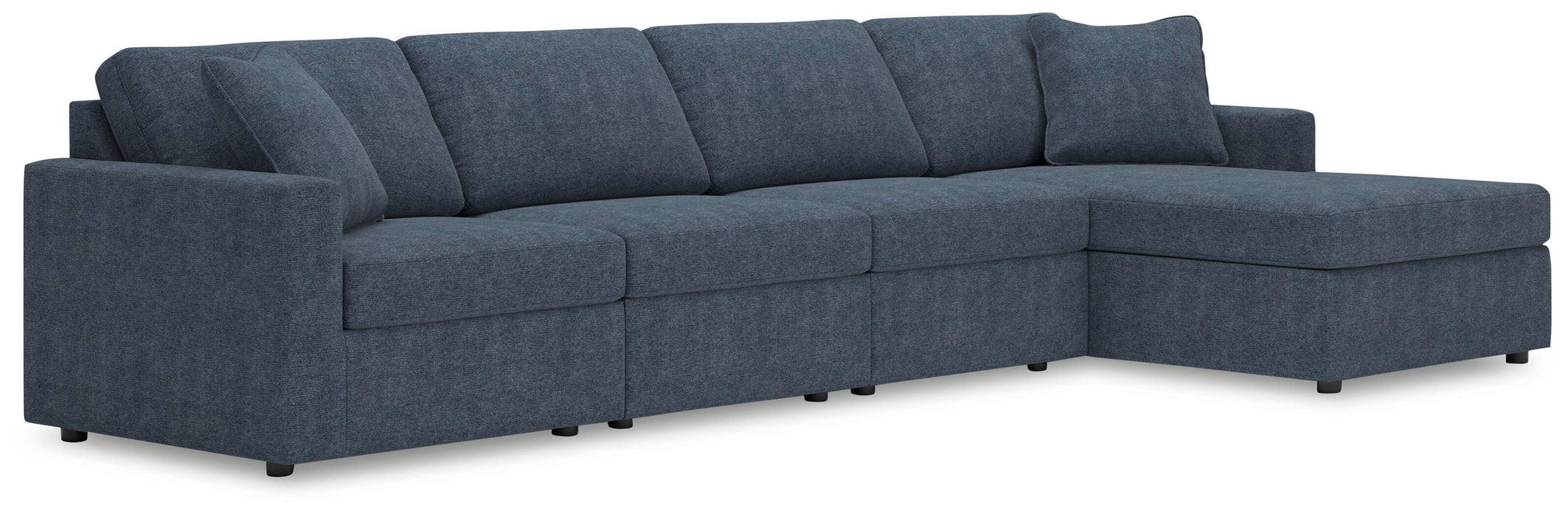 Modmax 4-Piece Sectional with Chaise - RAF Corner Chaise, 2 Armless Chairs, LAF Corner Chair