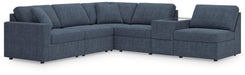 Modmax 6-Piece Sectional - 3 Armless Chairs, Console with Storage, LAF Corner Chair, Wedge