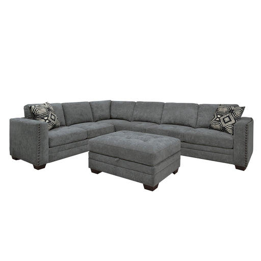 Sidney (3)3-Piece Sectional with Storage Ottoman and USB Ports
