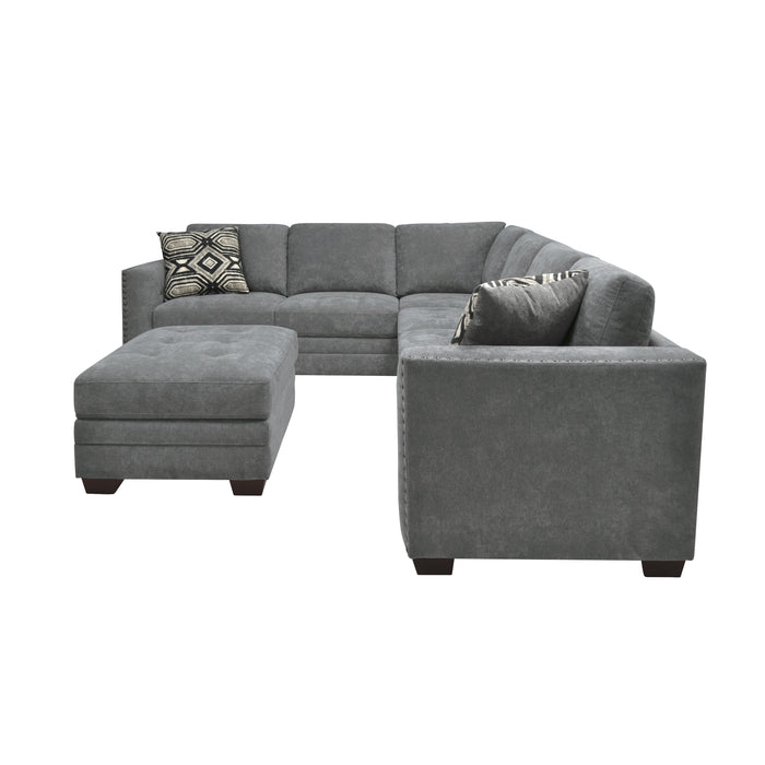 Sidney (3)3-Piece Sectional with Storage Ottoman and USB Ports