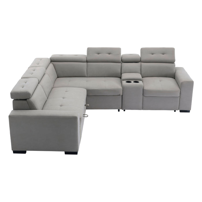 Farrah 3-Piece Sectional with Adjustable Headrests