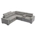 Farrah (3)3-Piece Sectional with Adjustable Headrests, Pull-out Bed and Console