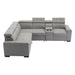 Farrah (3)3-Piece Sectional with Adjustable Headrests, Pull-out Bed and Console