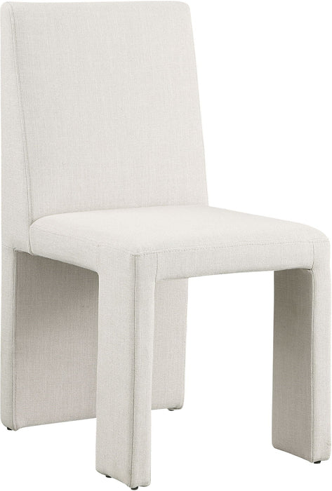 Benson Linen Textured Fabric Upholstered Dining Chair