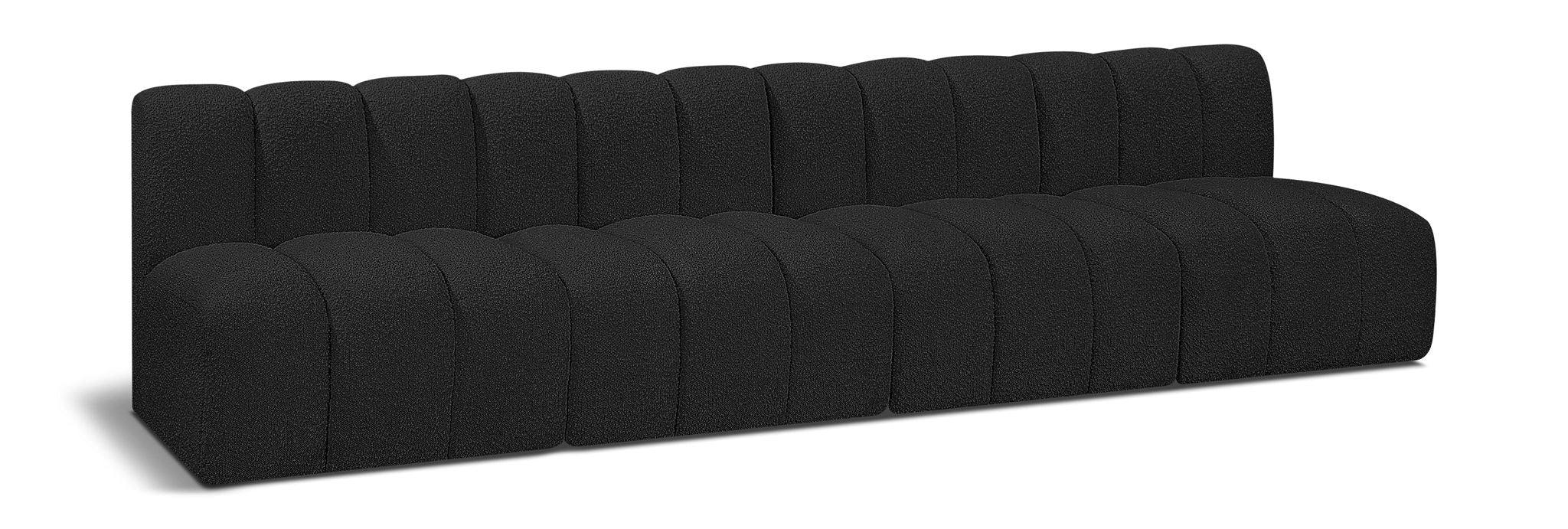 Arc 119" Boucle Fabric Upholstered 4pc. Modular Sectional