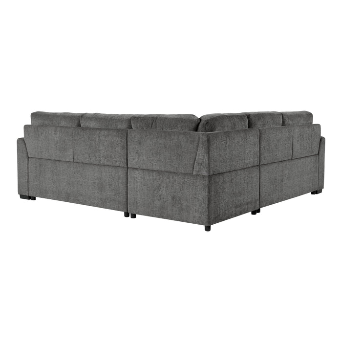 Lanning (3)3-Piece Sectional with Pull-out Bed and Pull-out Ottoman