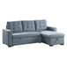 Cornish (2)2-Piece Reversible Sectional with Pull-out Bed and Hidden Storage