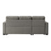 Cornish (2)2-Piece Reversible Sectional with Pull-out Bed and Hidden Storage