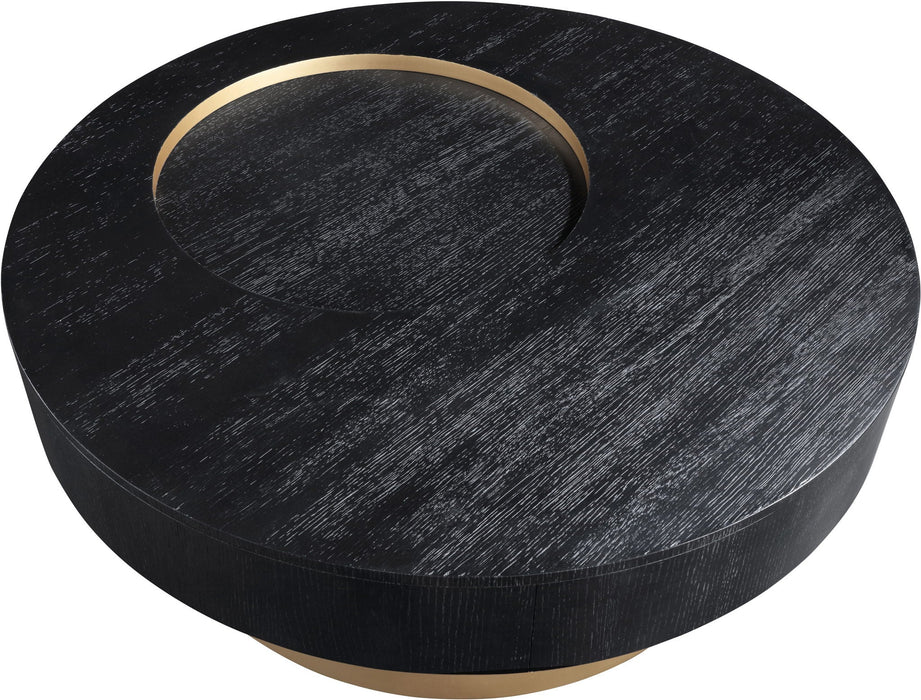 Makai Oak Veneer Top And Metal Base Coffee Table