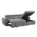 Berel (2)2-Piece Sectional with Adjustable Headrests, Pull-out Bed and Right Chaise with Hidden Storage