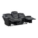 Fabian Double Reclining Sofa with Center Drop-Down Cup Holders, Receptacles and USB Ports