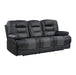 Fabian Double Reclining Sofa with Center Drop-Down Cup Holders, Receptacles and USB Ports