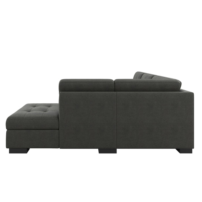 Brooklyn Park (2)2-Piece Sectional with Pull-out Bed and Right Chaise with Storage Ottoman