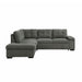 Brooklyn Park (2)2-Piece Sectional with Pull-out Bed and Left Chaise with Storage Ottoman