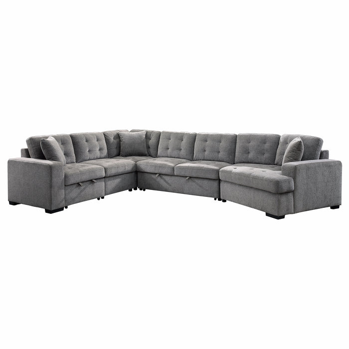 Logansport (4)4-Piece Sectional with Pull-out Bed and Pull-out Ottoman