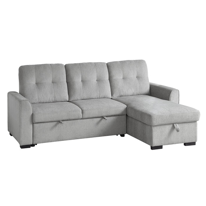 Carolina (2)2-Piece Reversible Sectional with Pull-out Bed and Hidden Storage
