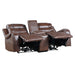 Putnam Power Double Reclining Love Seat with Center Console, Receptacles and USB Ports