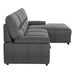 Michigan (2)2-Piece Sectional with Pull-out Bed and Right Chaise with Hidden Storage