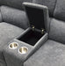 Dickinson Power Double Reclining Love Seat with Center Console and Power Headrests