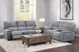 Dickinson Power Double Reclining Sofa with Power Headrests